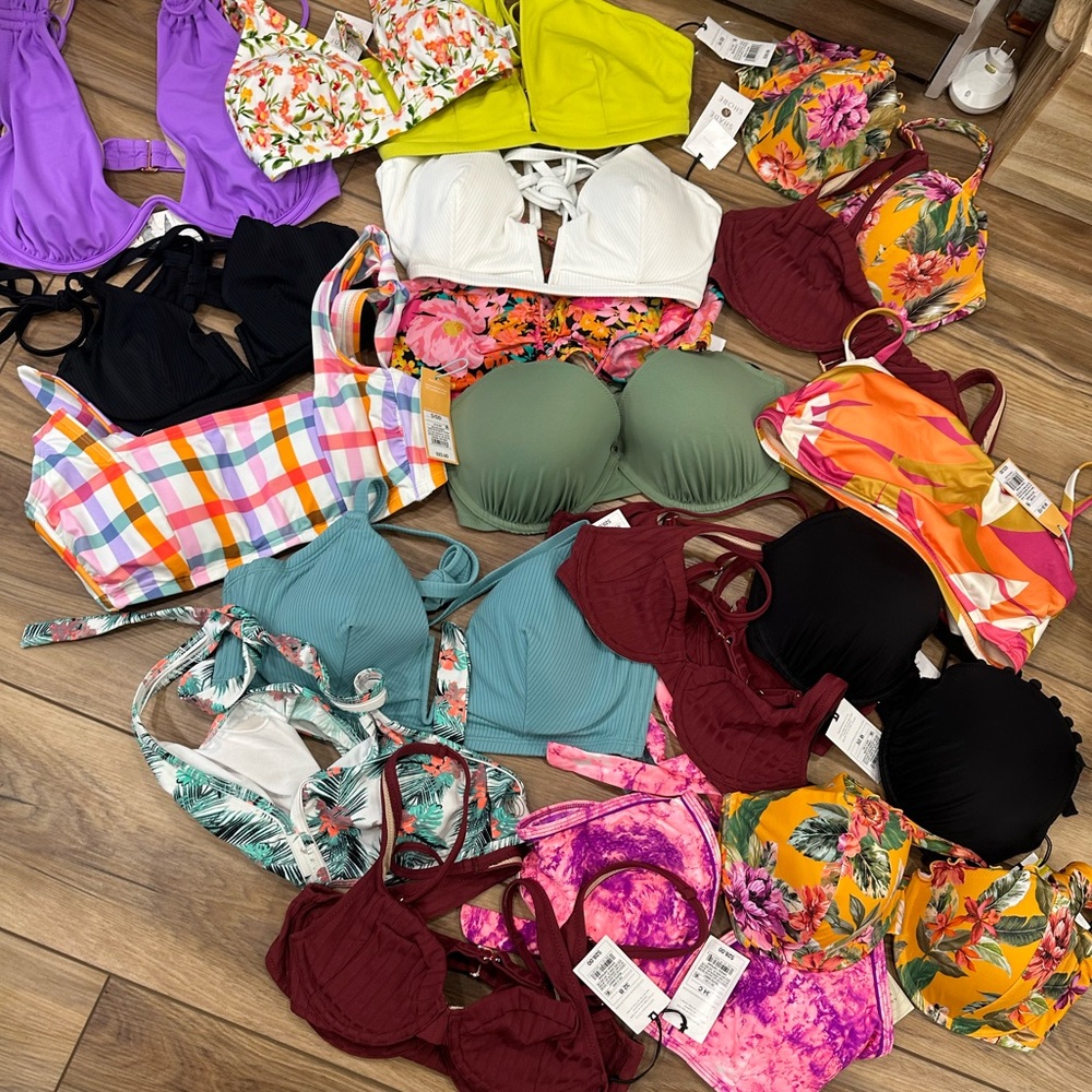 Lot of 20 NWT Bikini Tops